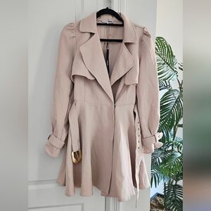 Fashion Nova Taupe Trench Coat